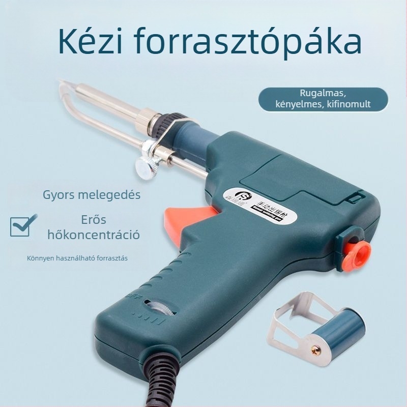 Kézben tartható elektromos forrasztópáka belső fűtéssel és automatikus ónbetöltéssel — javító készlet