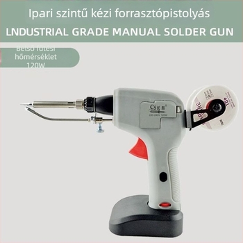 Automata forrasztópisztoly 120W belső fűtéses, ónadagolóval, hordozható elektronikai javítóeszköz