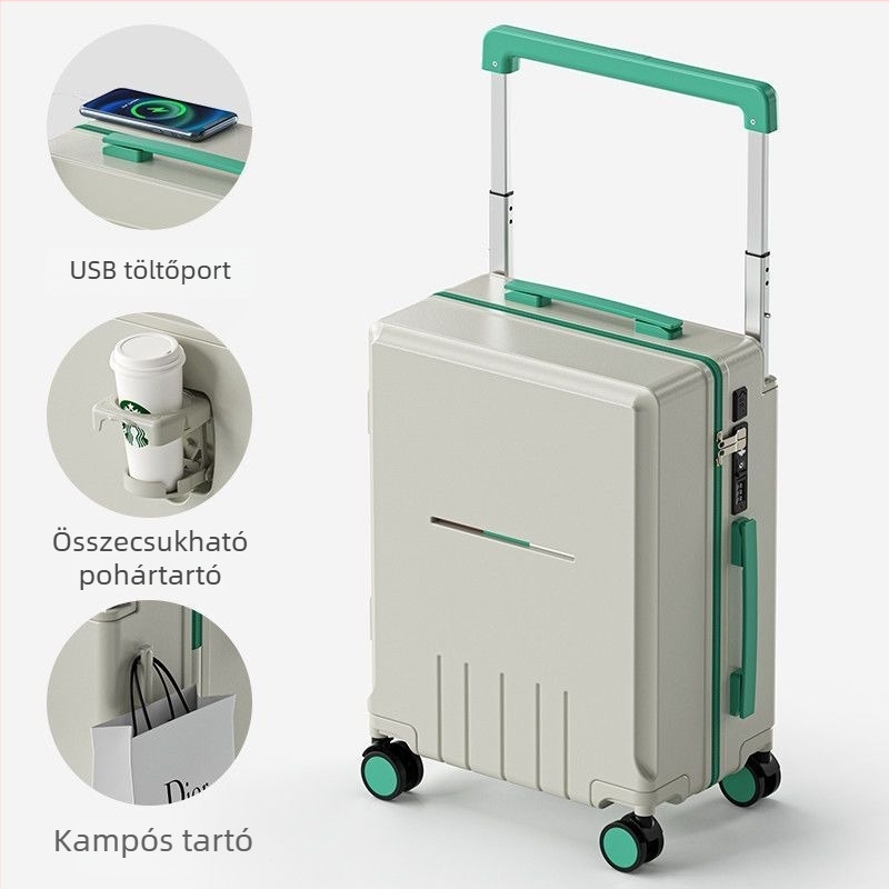 28 hüvelykes ABS keményfedeles bőrönd csendes kerekekkel és kódzárral
