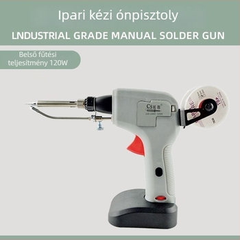 Új 120W automata forrasztópáka ónnal ellátással elektronikai javításokra, hordozható nagy teljesítményű forrasztó eszköz