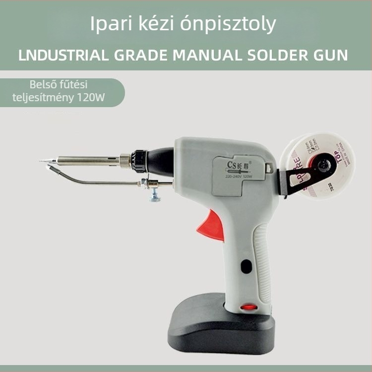 Új 120W automata forrasztópáka ónnal ellátással elektronikai javításokra, hordozható nagy teljesítményű forrasztó eszköz