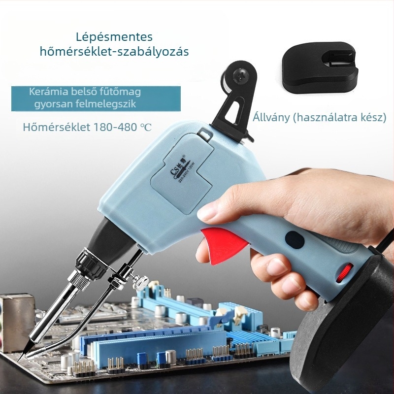 Új 120W automata forrasztópáka ónnal ellátással elektronikai javításokra, hordozható nagy teljesítményű forrasztó eszköz