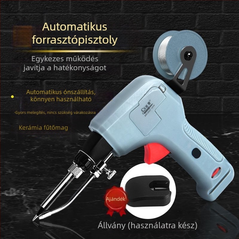 Új 120W automata forrasztópáka ónnal ellátással elektronikai javításokra, hordozható nagy teljesítményű forrasztó eszköz