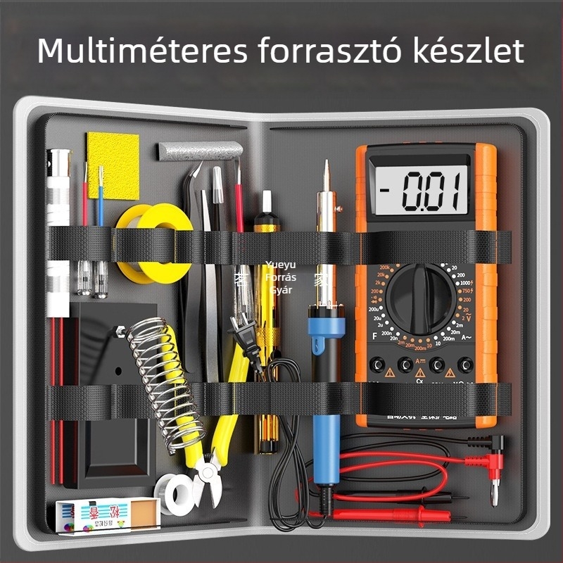 Forrasztópáka és multiméter - elektronikai javító eszközök készlet otthonra és diákoknak, PCB-készlet