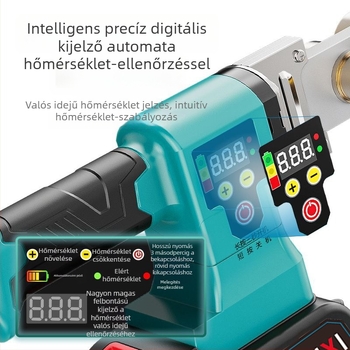 Akkumulátoros, vezeték nélküli melegforrasztó készülék PPR vízcsövekhez, 12A, 280W, háztartási műanyag hegesztő eszköz