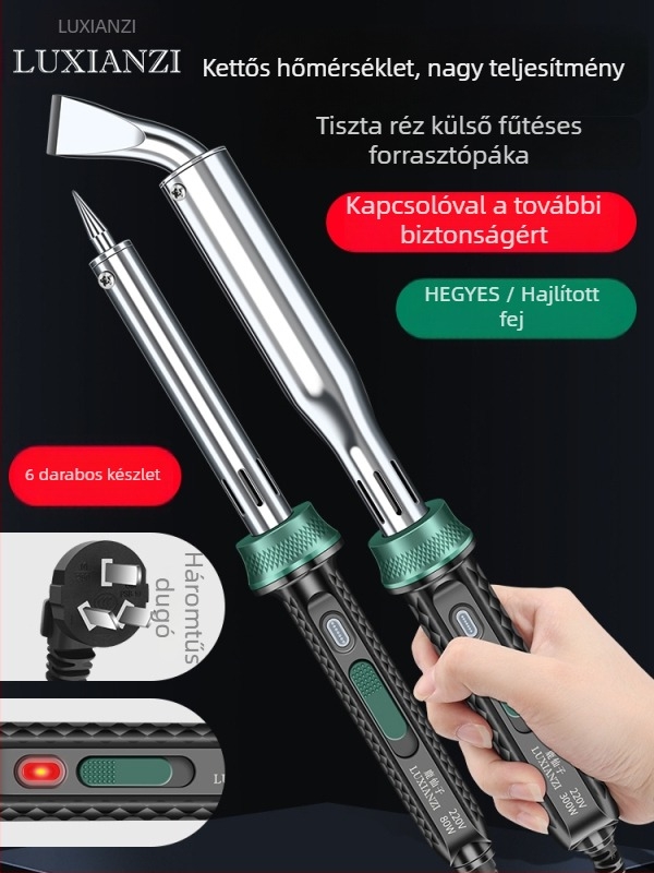 Magas teljesítményű forrasztóvas, professzionális és ipari szintű, forrasztópisztoly elektronikai javításokra