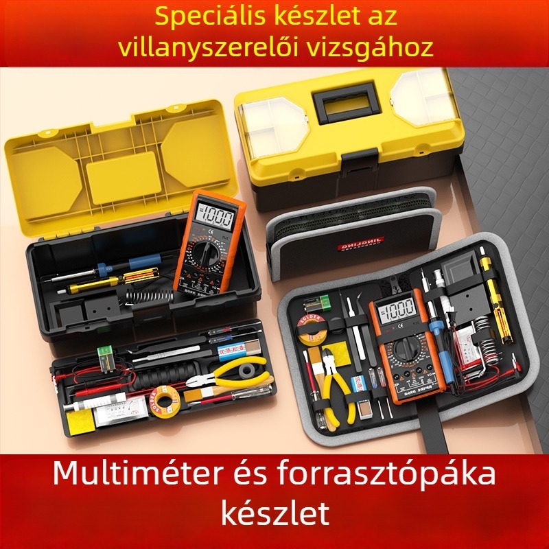 Szakmai minőségű készlet: multiméter és forrasztó készlet szerszámosládával, állandó hőmérséklet-ellenőrzéssel, otthoni és diák használatra — Ye xuan