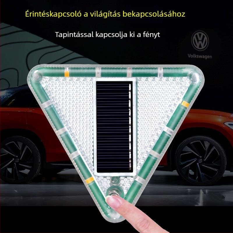 Autóhoz szóló napelemes figyelmeztető fény, hátsó ütközés elleni, erős fény, erős mágnes, töltés (Márka nélkül; Kompatibil más modellekkel; Eredeti gyári támogatás)