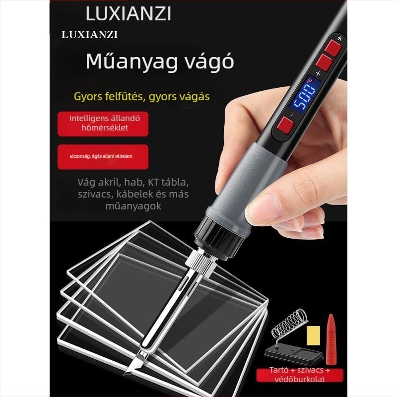 Deer Fairy elektromos melegedő gravírozó- és vágó kés műanyaghoz, KT tábla, habszivacs, forró olvadó kaparó eszköz