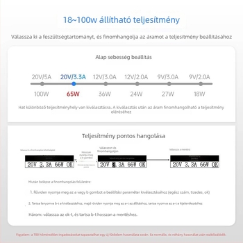 T80/T80P intelligens forrasztóállomás, 100W, hordozható, állandó hőmérséklet, C245/C210 tippek