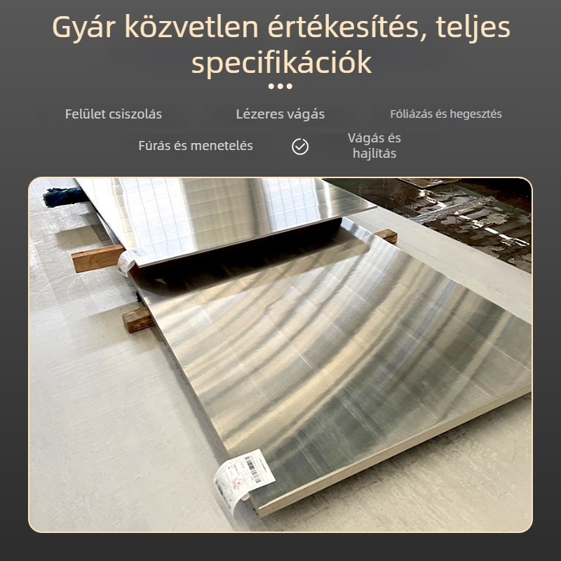 304 rozsdamentes acéllemez, lézeres vágás, hidegen hengerelt felület, 2B felület, testreszabható