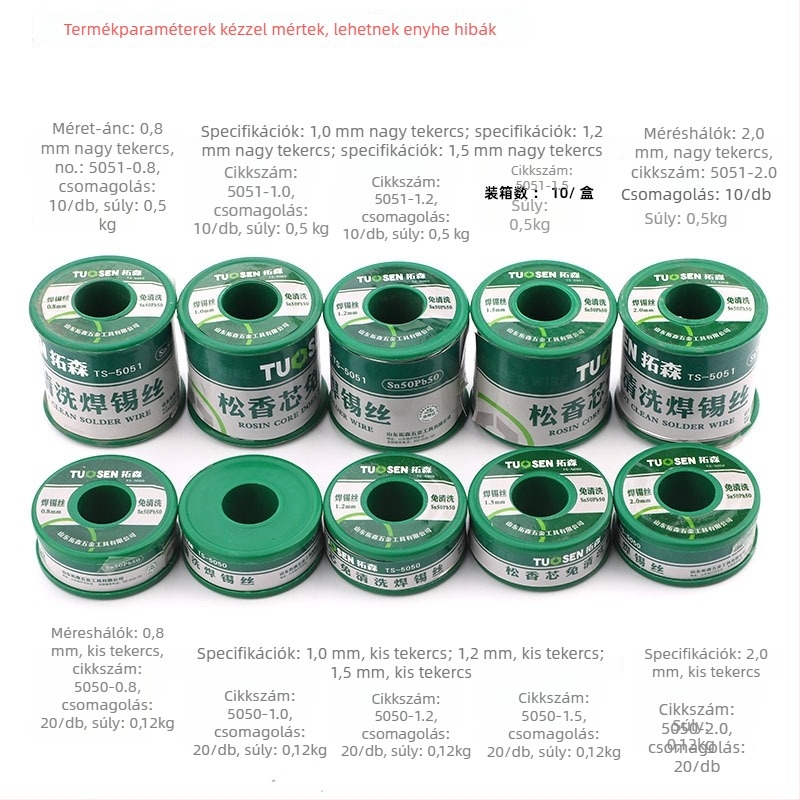 TUOSEN Sn50Pb50 flux-koros forrasztódrót rozin fluxszal