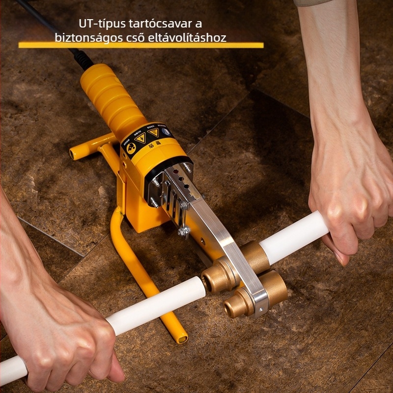 Elektronikus állandó hőmérsékletű forrasztó készülék PPR csövekhöz, két 20/25 fej, 800W, 220V, DL82032C