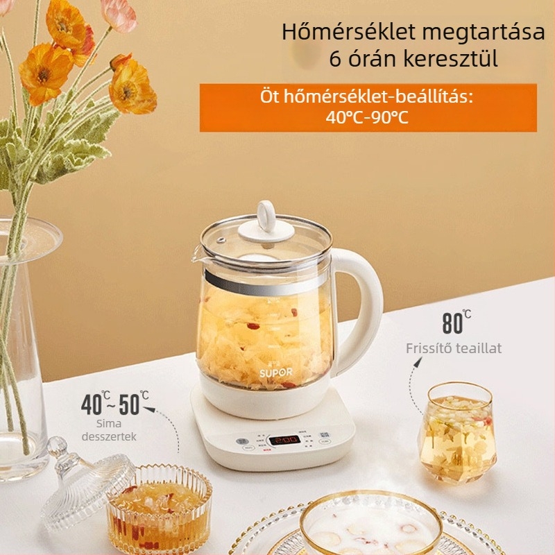Supor üveges teáskanna egészséges teához, multifunkcionális, otthoni használatra, kis méretű elektromos teáskanna irodába, nagykereskedelem