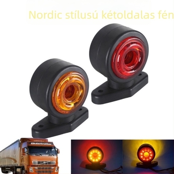 Kamion LED hátsó lámpa kettős oldalú kontúrral, 12-24V, 5000 lm, ABS+PC