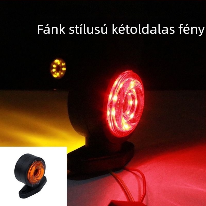 Kamion LED hátsó lámpa kettős oldalú kontúrral, 12-24V, 5000 lm, ABS+PC