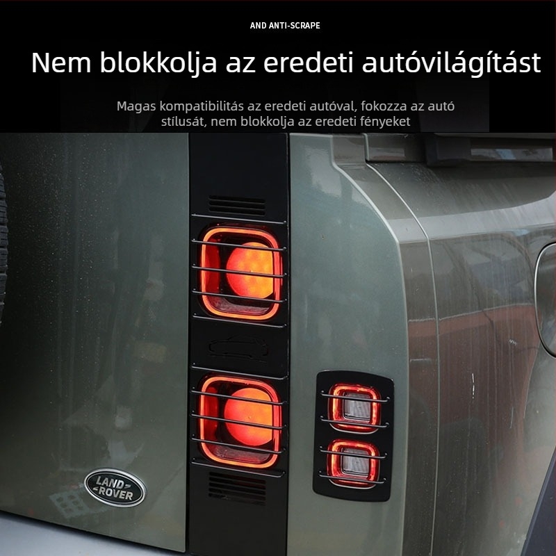 Defender 110 hátsó lámpa védőrács szélesség- és jelzőfényekkel (2020-2025) – Márka: Deyan; Testreszabás nélkül; Magánmárka nélkül