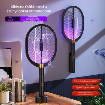 Kailiya 2 az 1-ben USB újratölthető fotokatalizátor szúnyogölő lámpa és elektromos szúnyogrács, beépített 801–1000 mAh akkumulátor, lefedettség 10 m²-ig, töltési idő 1–3 óra