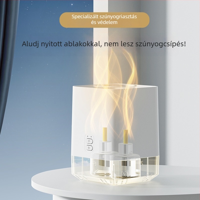 Otthon használatra szánt elektromos szúnyogriasztó melegítő, babáknak és anyáknak is biztonságos, USB-s újratölthető, szállodákhoz