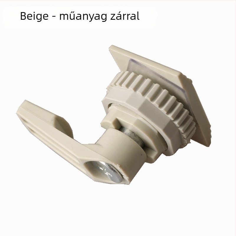 Cilinderzár szekrényekhez, modell New Foundation lock, műanyag kivitel, alkalmas szekrényekhez és elosztó-szekrényekhez, testreszabhatóság elérhető