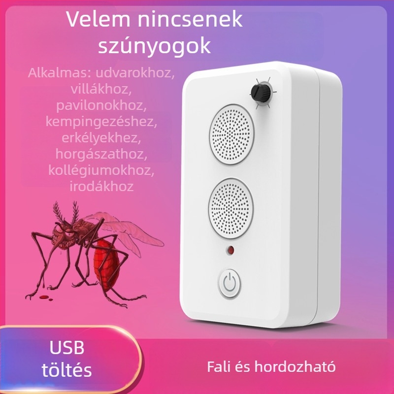Kényelmes hordozható kültéri ultrahangos szúnyogriasztó, babaszoba számára, USB töltés