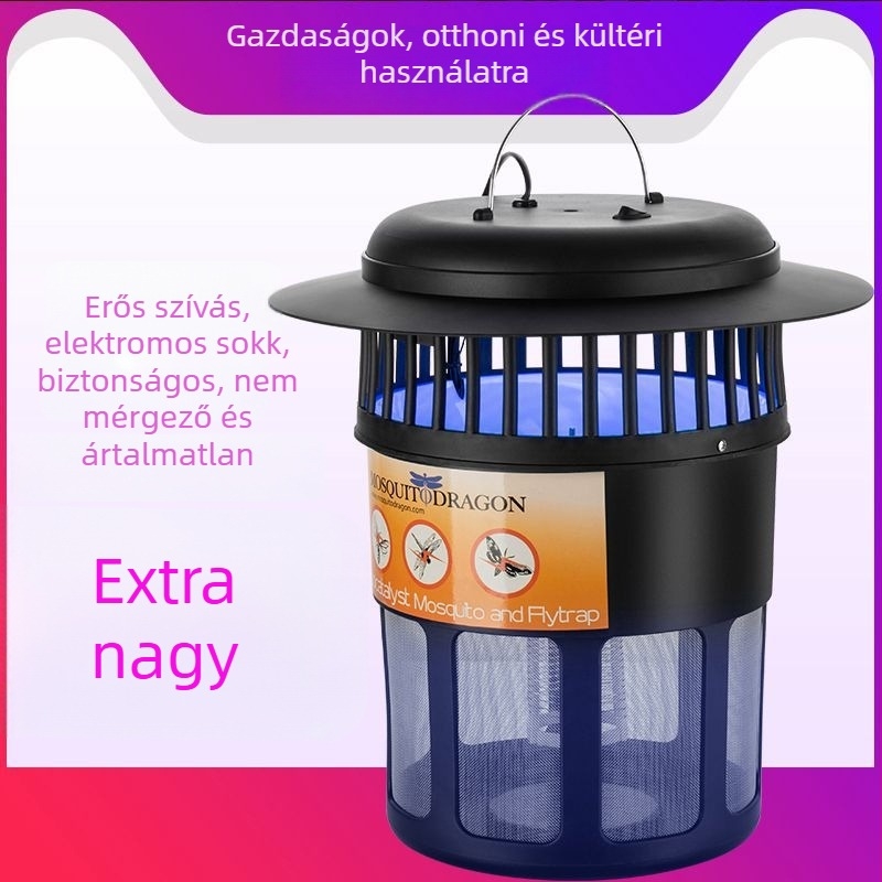 Mo Ye Elektromos sokk-szúnyogirtó lámpa kültéri és beltéri használatra | Fényhullámú csapda + elektromos sokk kontroll | Alkalmas 61 m² feletti területekhez