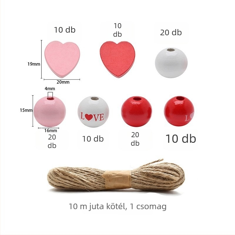 DIY fa ékszer gyöngykészlet - fa anyag, nyomtatott feldolgozás, totem minta, eredeti dizájn