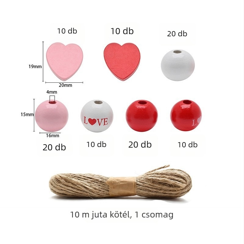 DIY fa ékszer gyöngykészlet - fa anyag, nyomtatott feldolgozás, totem minta, eredeti dizájn