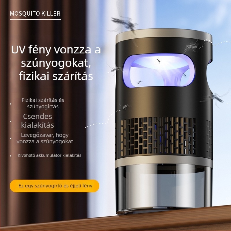 Otthoni ragadós szúnyogirtó lámpa, 10 m² lefedettséggel, ABS hálóval, kézi elektromos szúnyogirtó, beépített akkumulátor nélkül