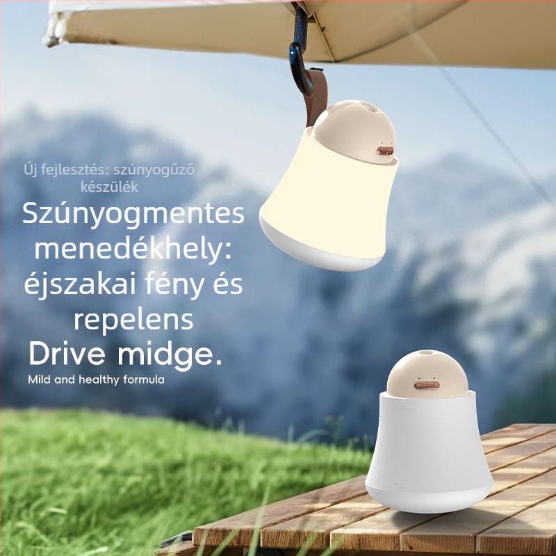 HM001 elektromos szúnyogriasztó lámpa, LED fényforrás, beépített 2001–2500 mAh akkumulátor, 11–20㎡ lefedettség, 6–8 órás üzemidő