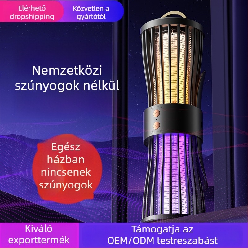 USB-töltésű, csendes szúnyogirtó lámpa otthoni és kültéri használatra, 5V, CE tanúsítvány