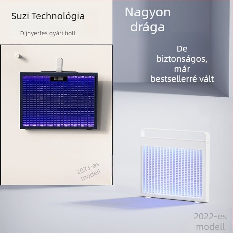Fali szerelhető, csendes szúnyogirtó lámpa ultrahangos repelenssel, beltéri és kültéri használatra (szállások és éttermek számára)