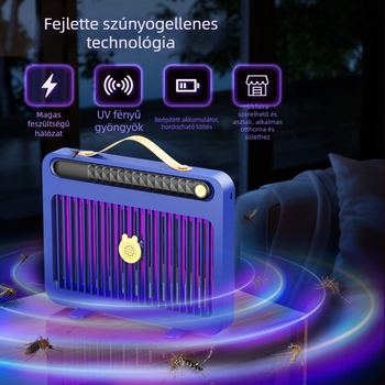 Háztartási és kereskedelmi használatra szánt szúnyogölő lámpa, beltéri/kültéri, csendes, USB-töltő LED, 41-60㎡ lefedettség, 180° forgás, nikkel-cink-vas háló