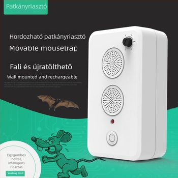 Hordozható, újratölthető ultrahangos egérriasztó, otthoni használatra
