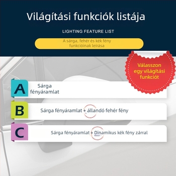 Lexus ES/LS/UX/LC külső tükrök dinamikus kék LED irányjelzői és nappali fények