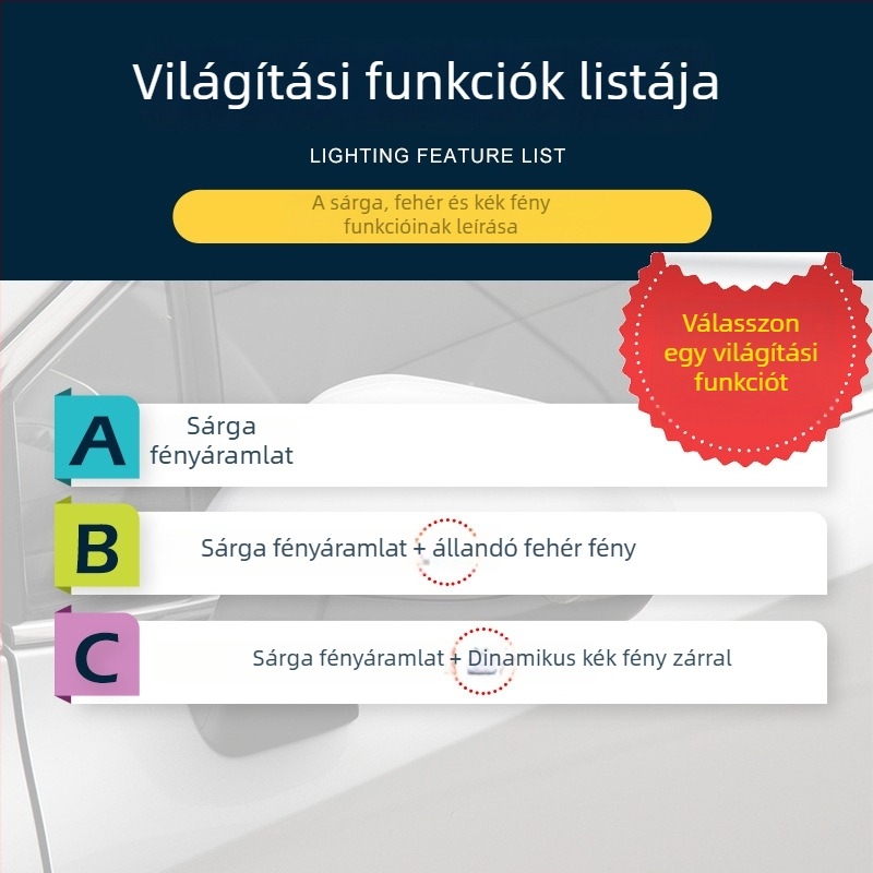 Lexus ES/LS/UX/LC külső tükrök dinamikus kék LED irányjelzői és nappali fények