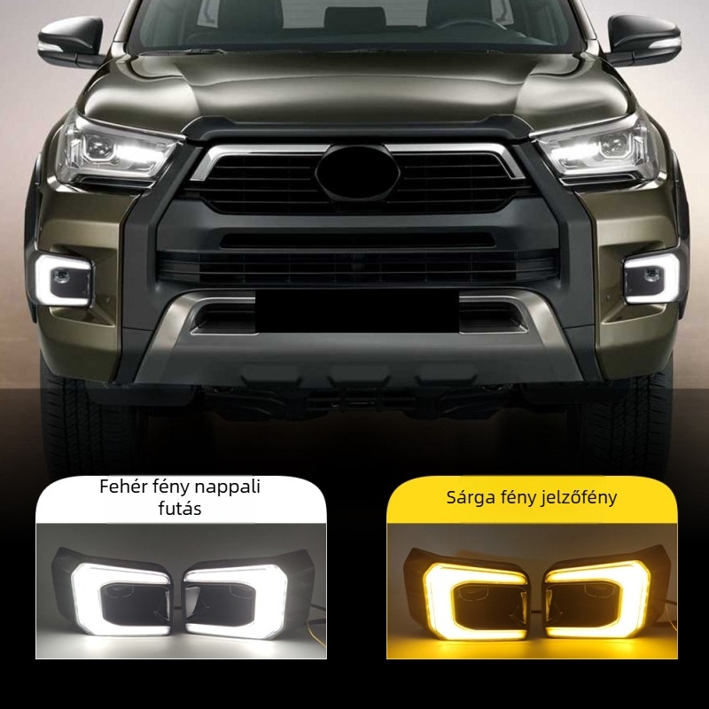 Toyota Hilux Revo 20-22 ködlámpa nappali menetfénnyel, ABS+LED, 8W, 12V, 800LM, IP67