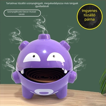 Szúnyogriasztó spirál tartó szélálló dizájnnal, újrafelhasználható, karikatúra figurás tároló doboz