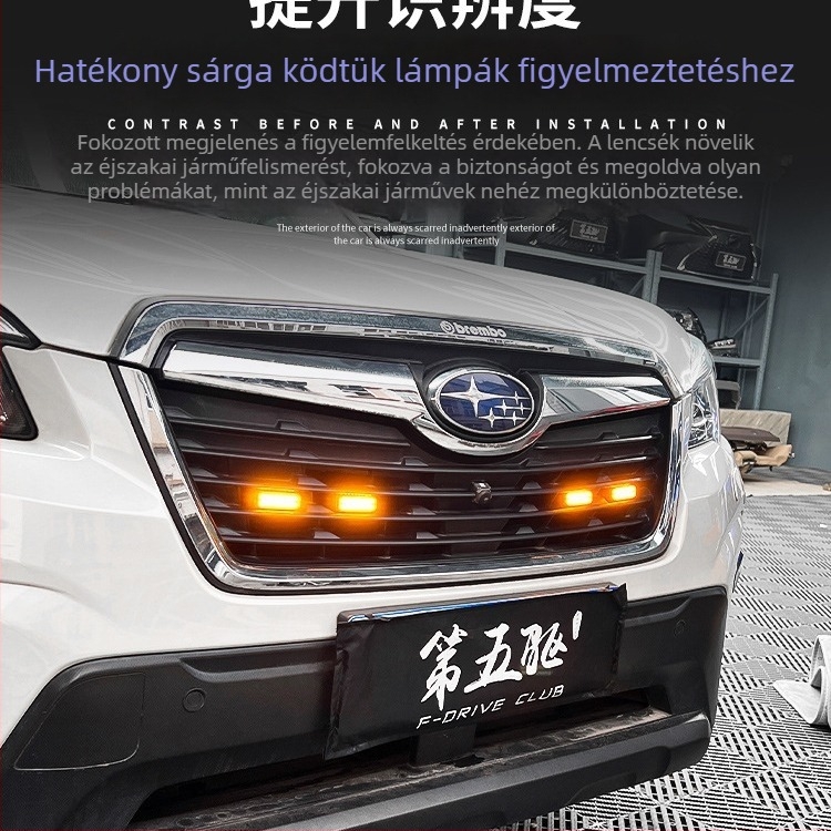 Subaru középső grille DRL LED ház, 12V, 10W, védettség szint 3, élettartam 10000 óra