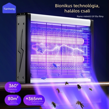 Rainbow falra szerelhető LED-es elektromos sokkoló szúnyogirtó lámpa, 11–20 m², szállodák és éttermek számára