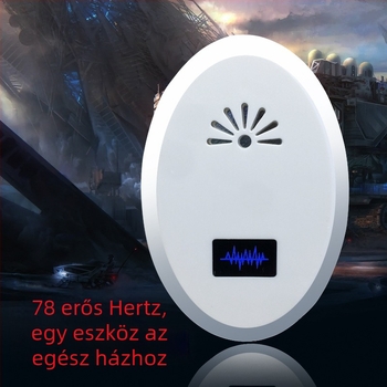 Egérriasztó digitális kijelzővel, elektromágneses hullámokkal, ABS ház, modell 9856522
