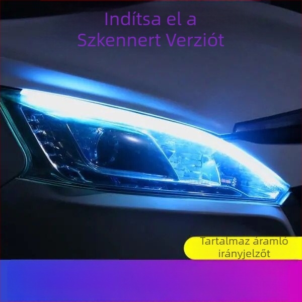 Flowing Turn Signal Daytime Running Lights Eyebrow – beépített LED-szalag autóhoz, PVC, 12V, 1.5W, LED 304560