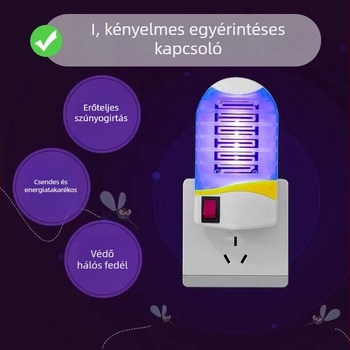 Kék fényű elektromos szúnyogirtó lámpa, szúnyogcsapda étterem, hálószoba és nappali számára