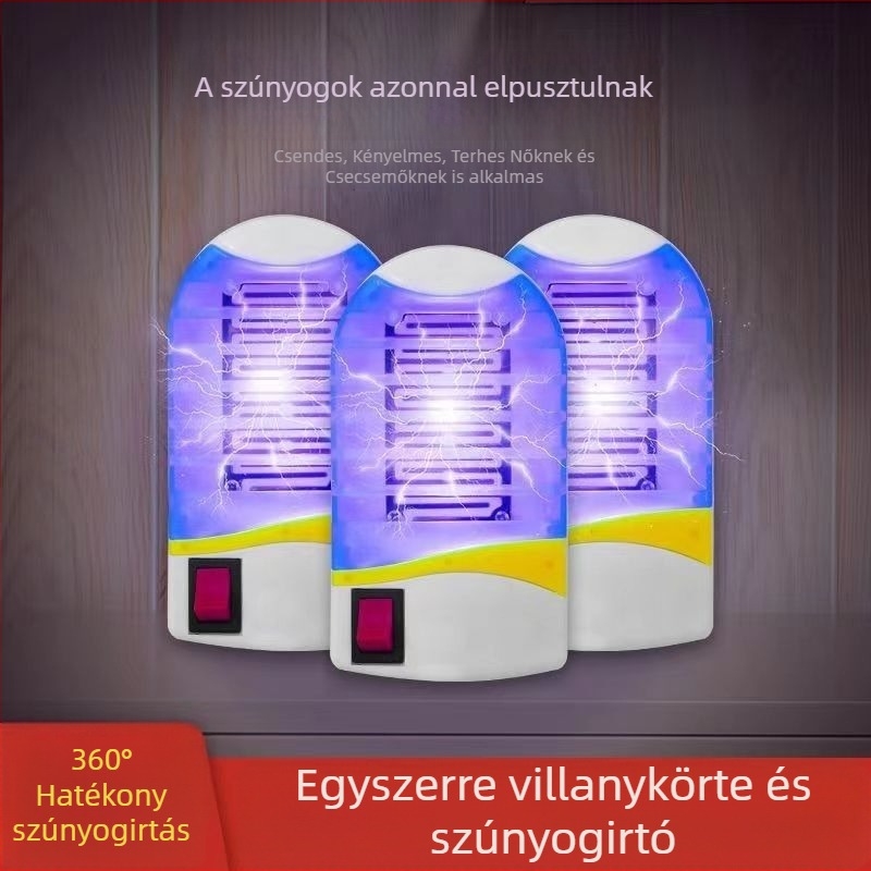 Kék fényű elektromos szúnyogirtó lámpa, szúnyogcsapda étterem, hálószoba és nappali számára