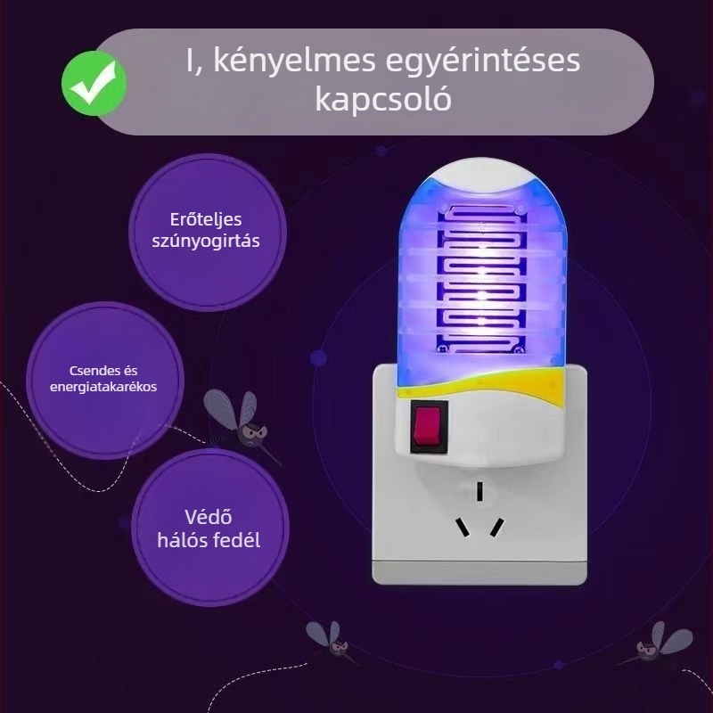 Kék fényű elektromos szúnyogirtó lámpa, szúnyogcsapda étterem, hálószoba és nappali számára
