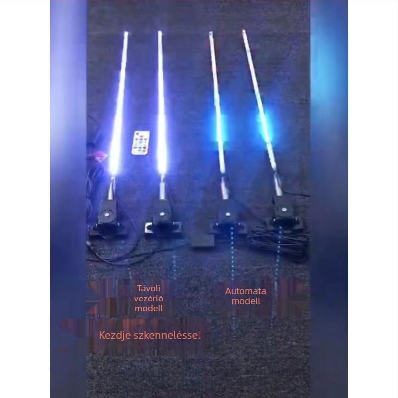 Színes streamer antenna fény teherautókhoz, autókhoz és motorkerékpárokhoz, 12V LED lámpa