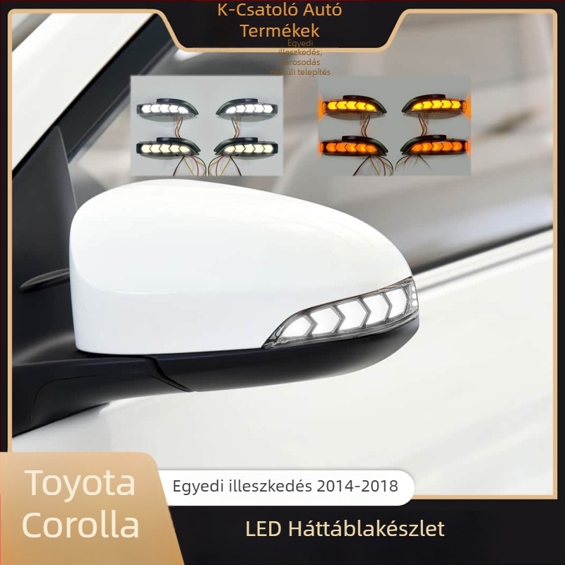 Hidden Wing Carolla visszapillantó tükör világítás, 10W LED nappali fény és szekvenciális indexjelzés