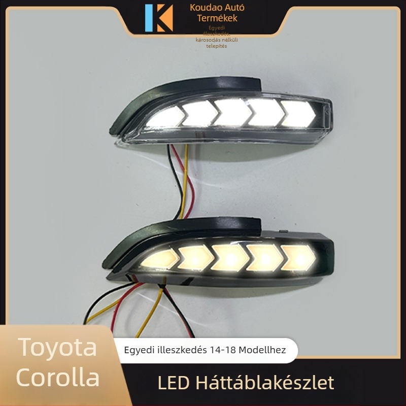 Hidden Wing Carolla visszapillantó tükör világítás, 10W LED nappali fény és szekvenciális indexjelzés
