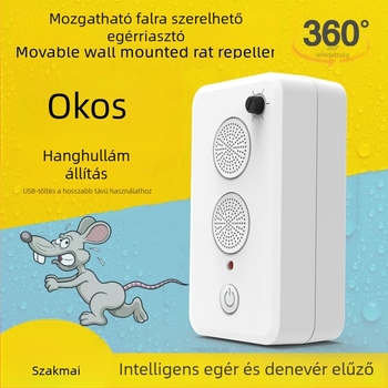 Autóba szerelhető ultrahangos egérriasztó, otthoni falra szerelhető