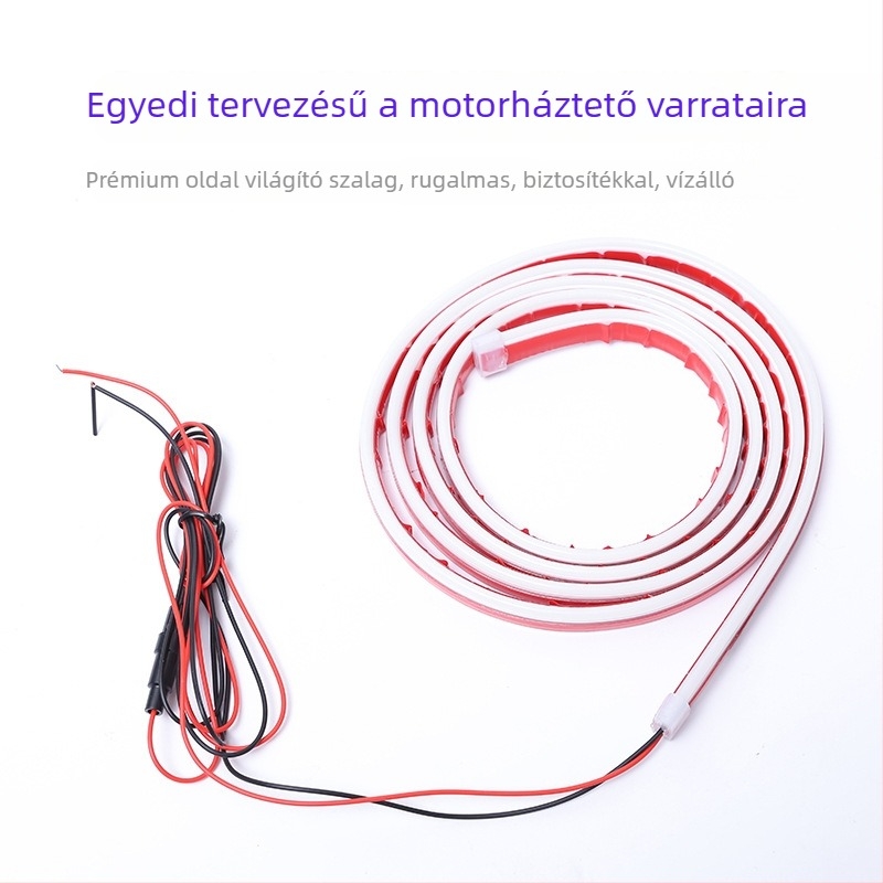 Autó motorháztető LED DRL áthaladó típus (IP68, 12V, 12W, 10000 lm, 0,2 A)